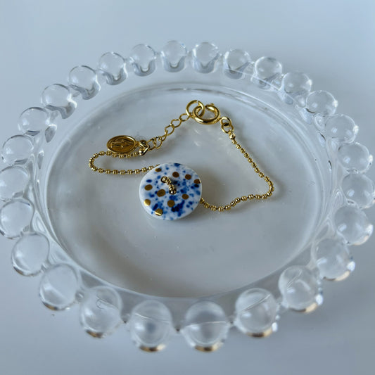 Pulsera porcelana cadena fina #1