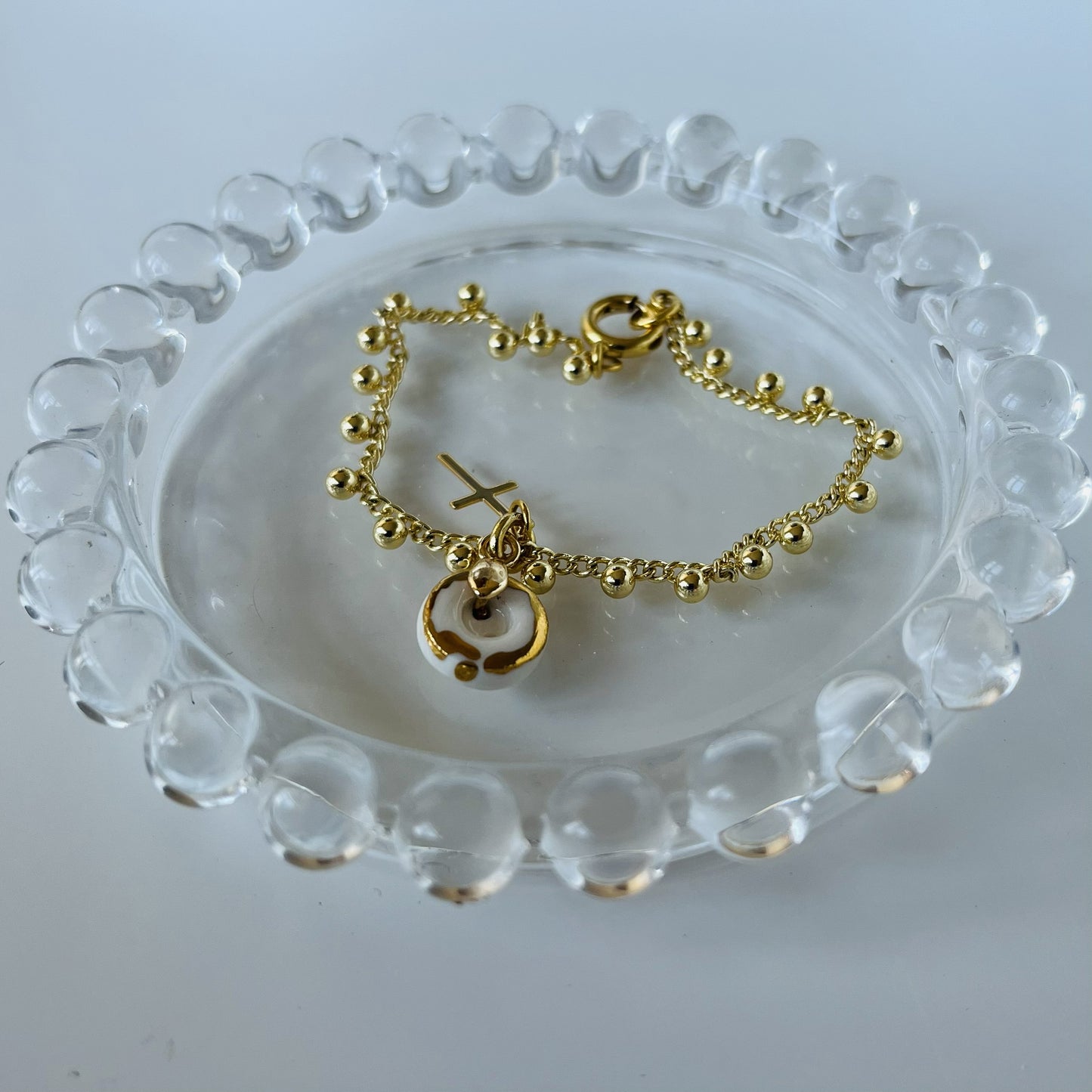 Pulsera porcelana cadena Bolitas #11