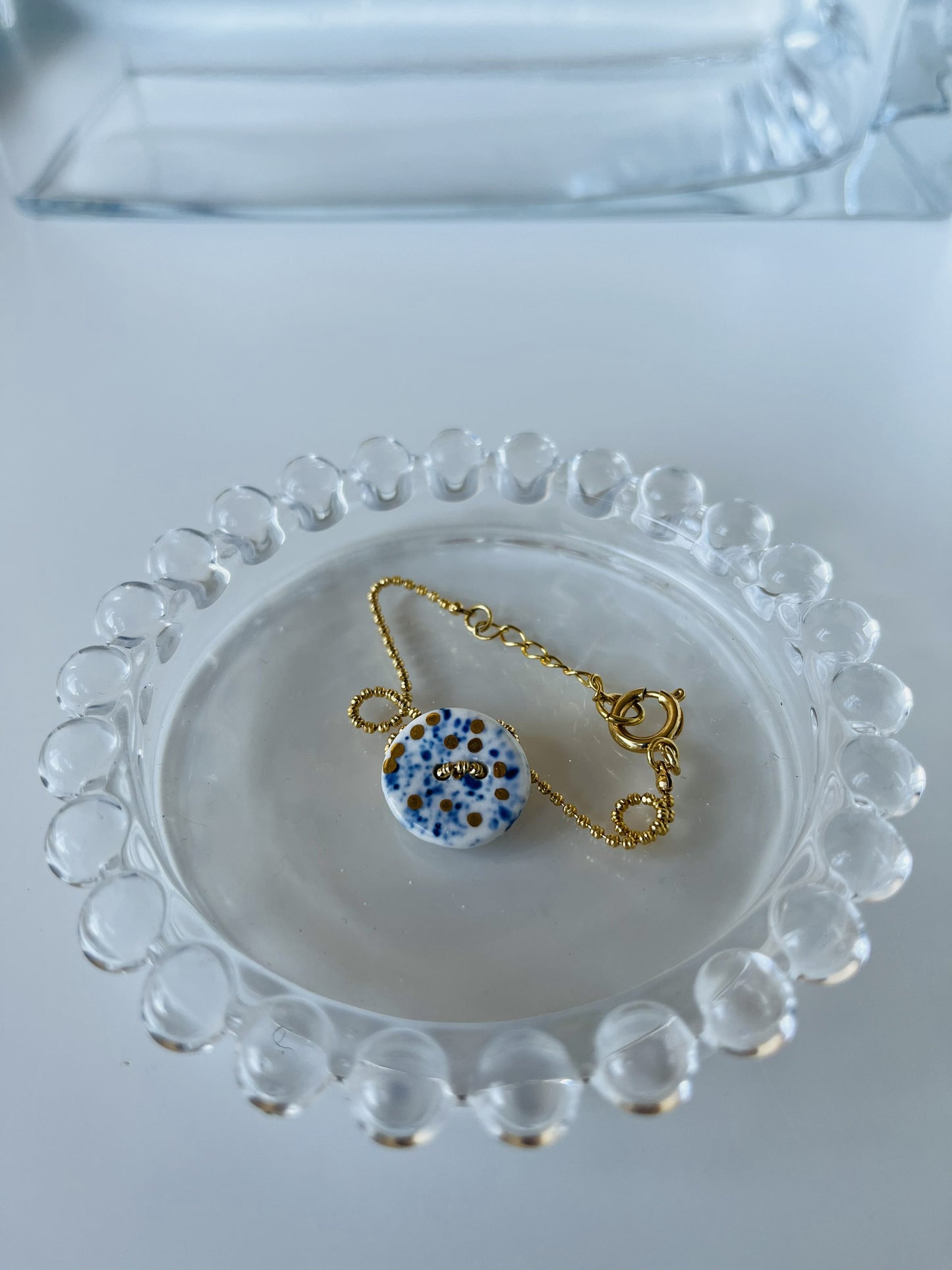 Pulsera porcelana cadena fina #2
