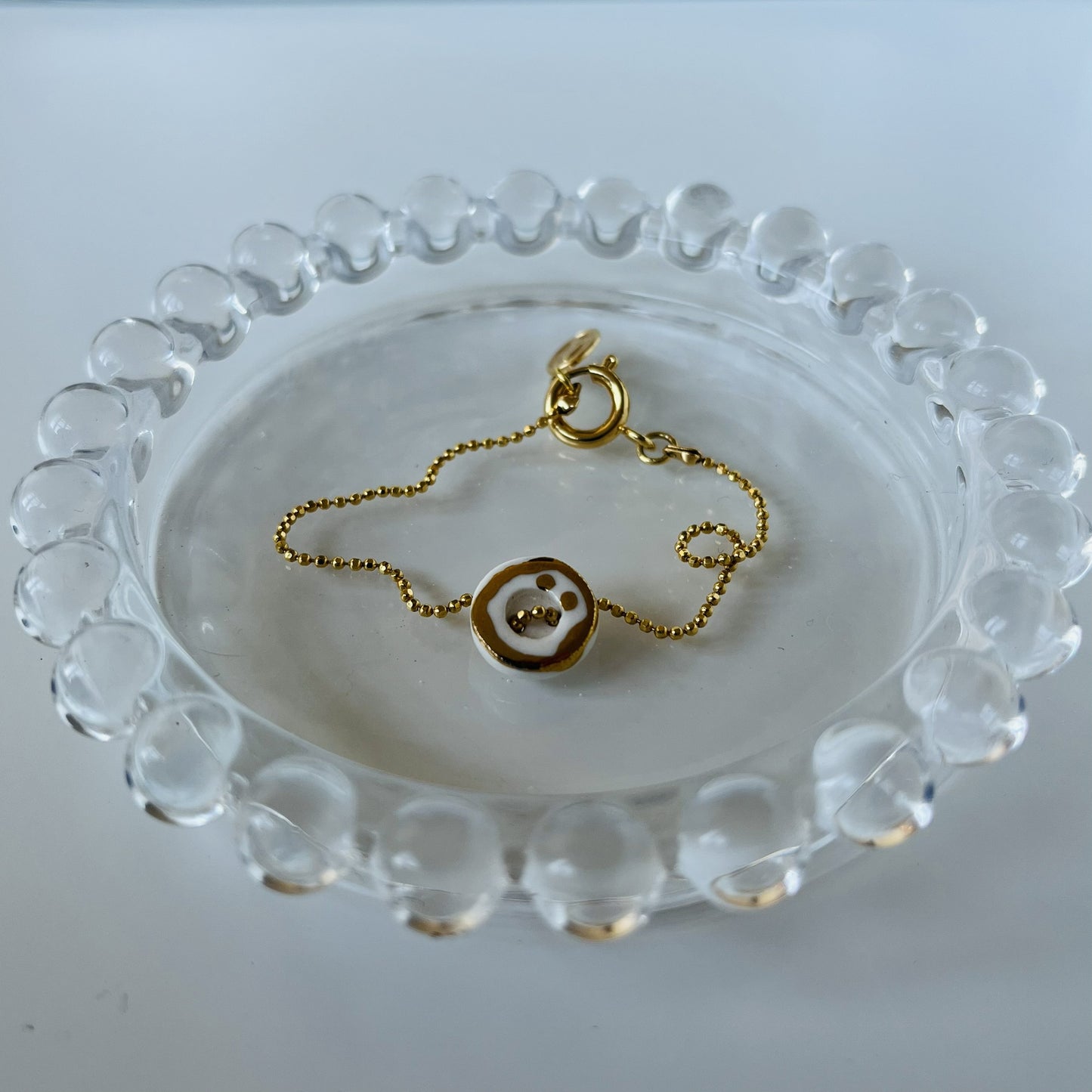 Pulsera porcelana cadena fina #3