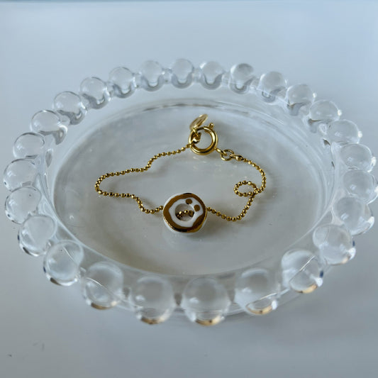 Pulsera porcelana cadena fina #3