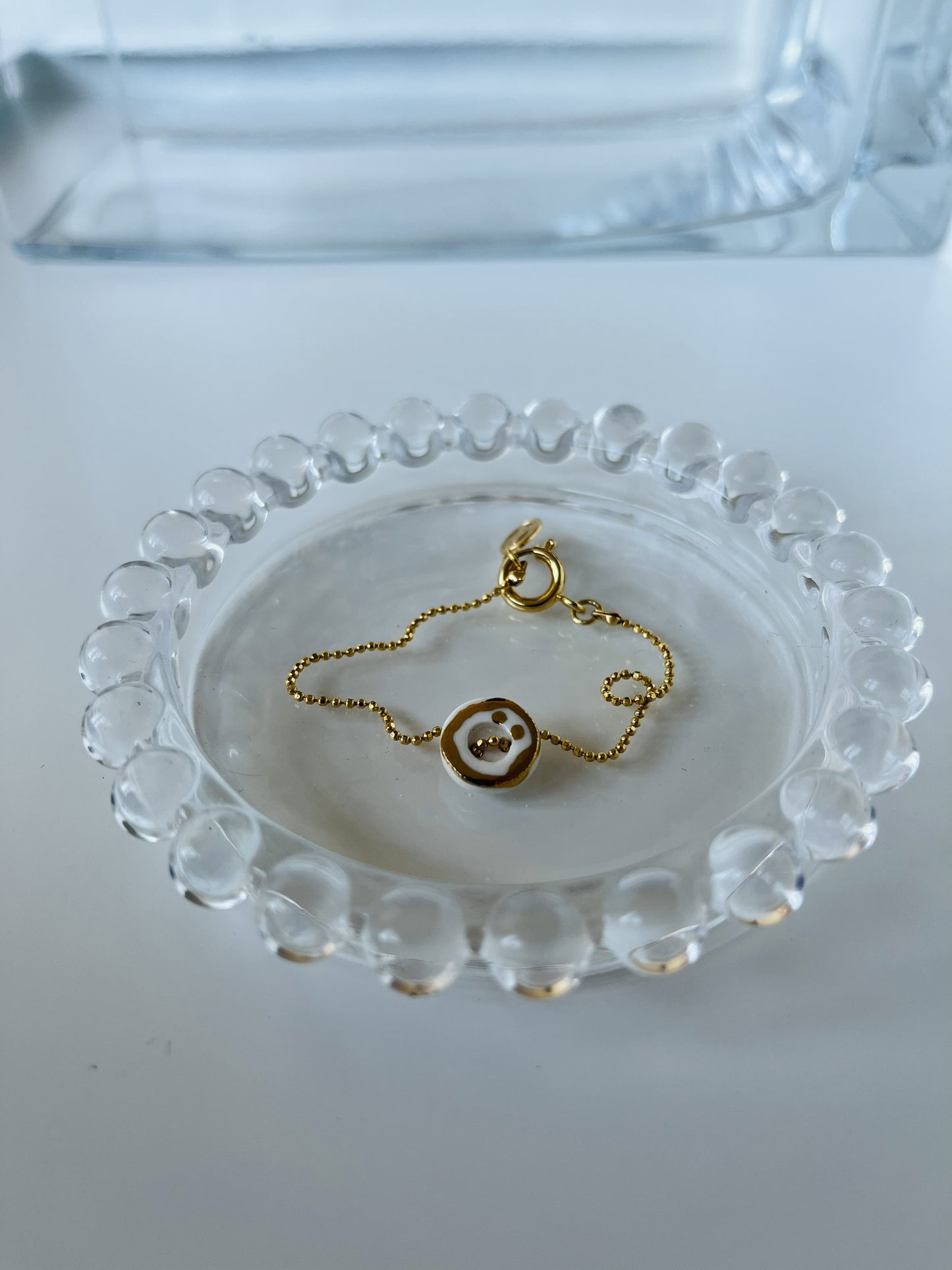 Pulsera porcelana cadena fina #3