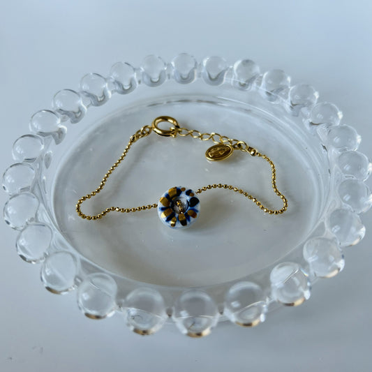 Pulsera porcelana cadena fina #4