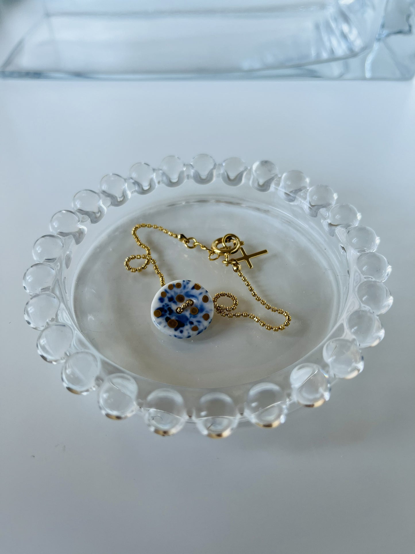 Pulsera porcelana cadena fina #5