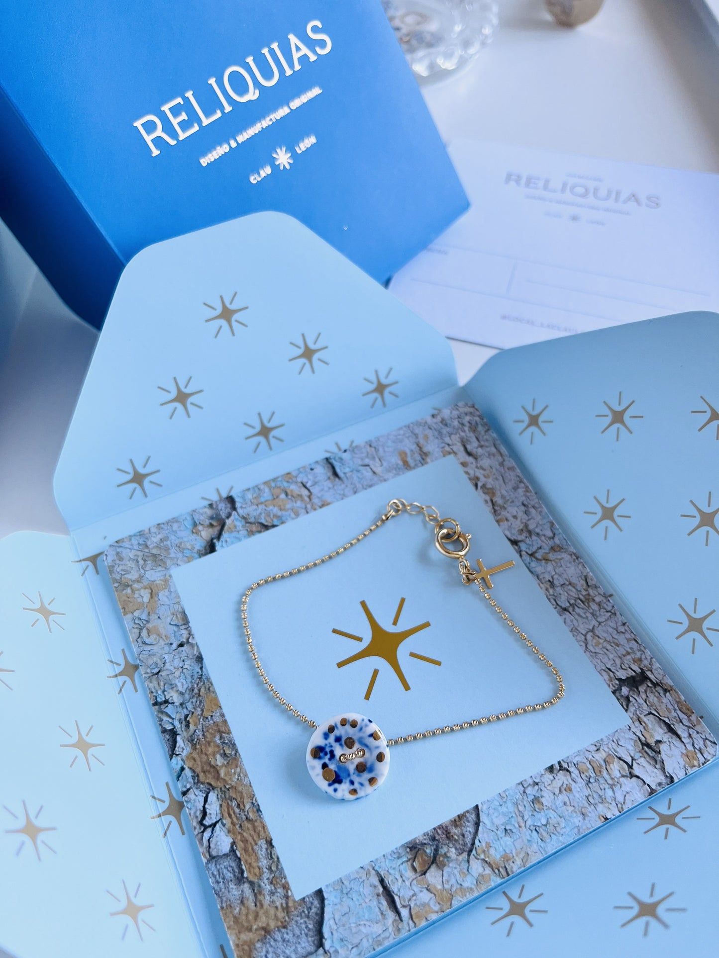 Pulsera porcelana cadena fina #5