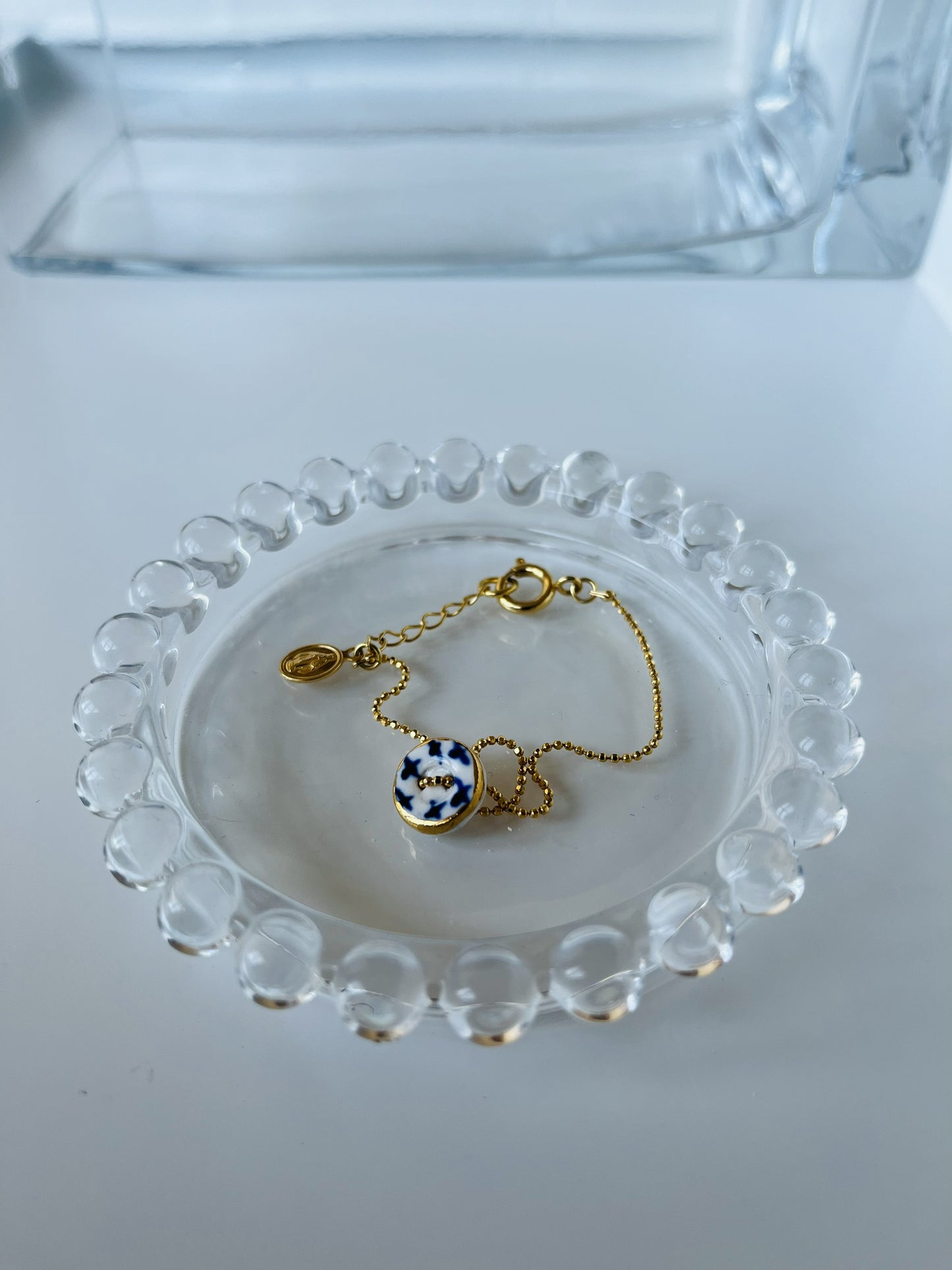 Pulsera porcelana cadena fina #6