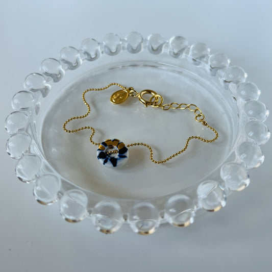 Pulsera porcelana cadena fina #7