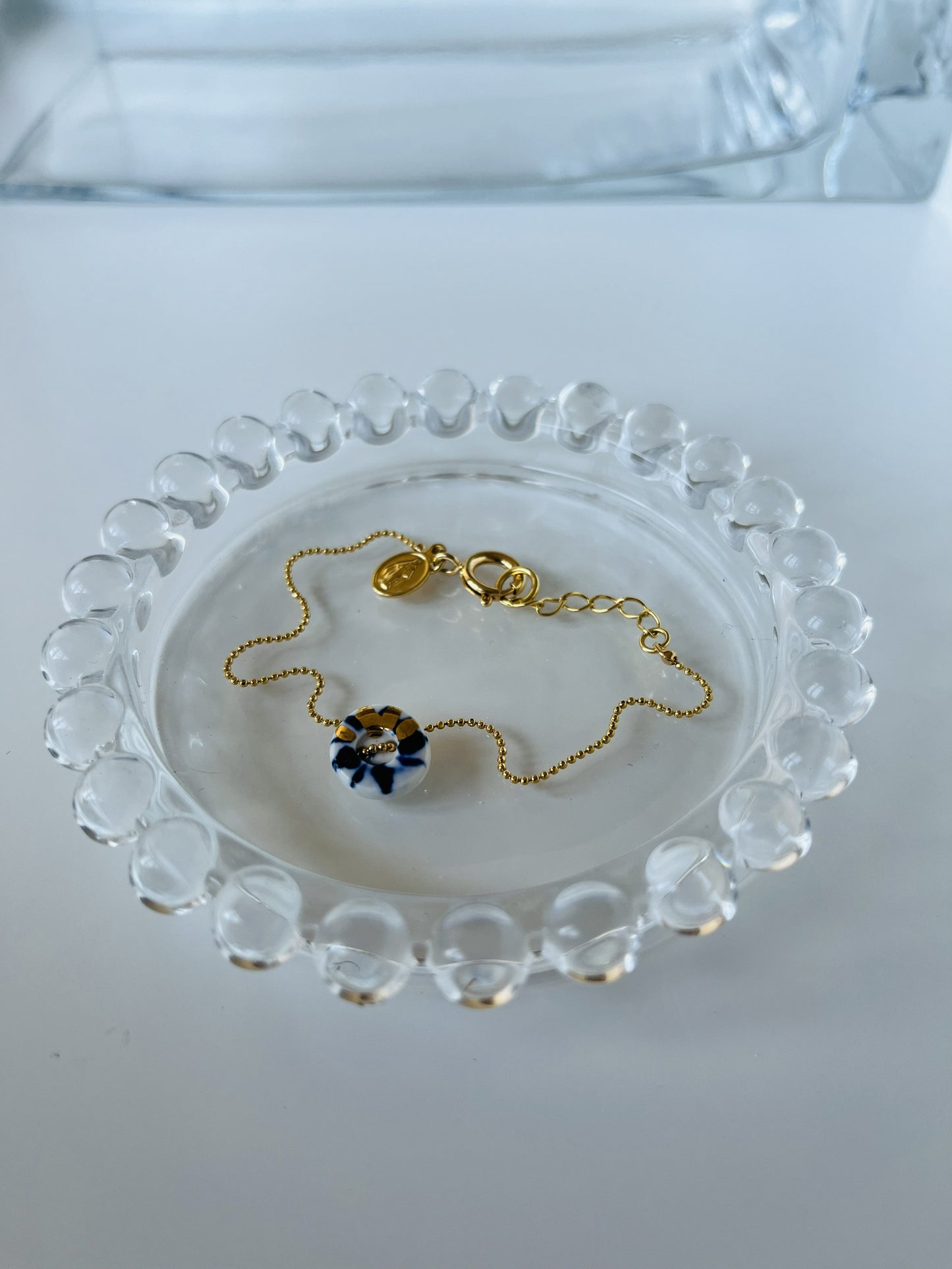 Pulsera porcelana cadena fina #7