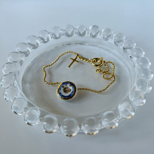 Pulsera porcelana cadena fina #8