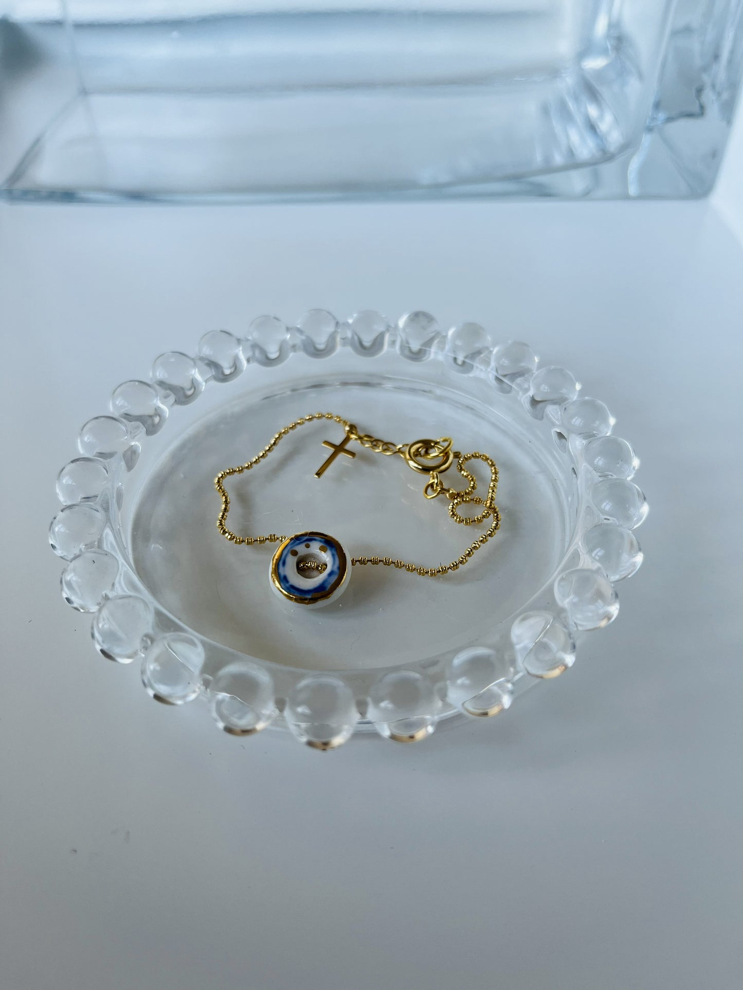 Pulsera porcelana cadena fina #8