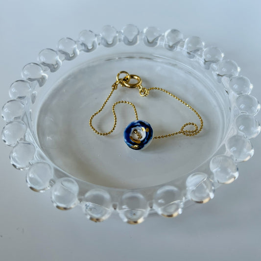 Pulsera porcelana cadena fina #9