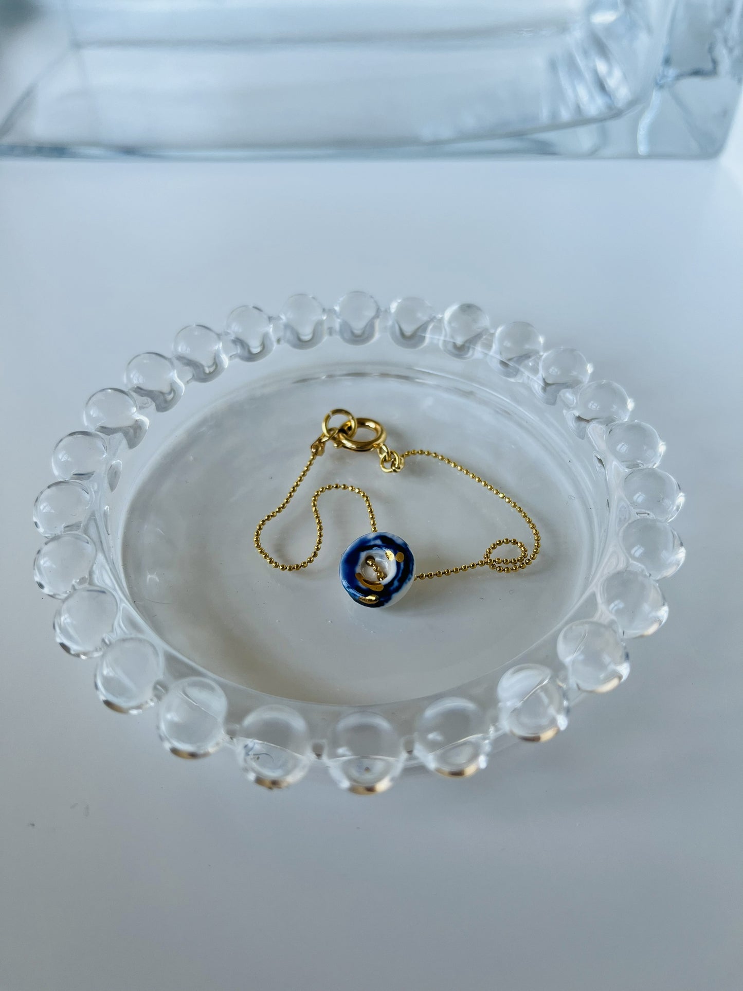 Pulsera porcelana cadena fina #9